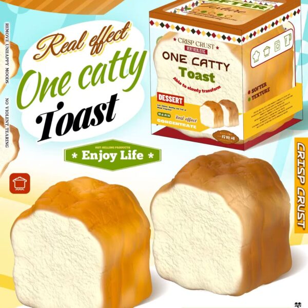 Mido squishy Extra Large Milk Toast Squishy Stress Relief Toy