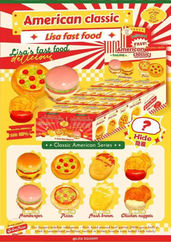 Lisa squishy Fast Food  Squishy Blind Box | American Style Mystery Box