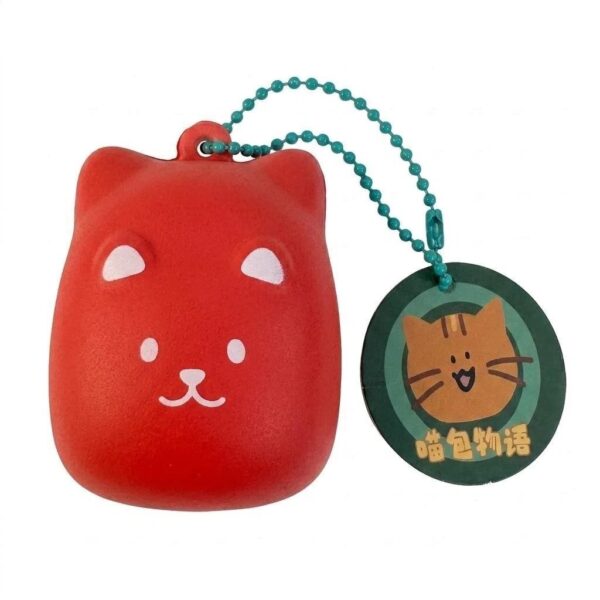 Cute Cat Bread Squishy Keychain Slow Rising Stress Relief Bag Pendant