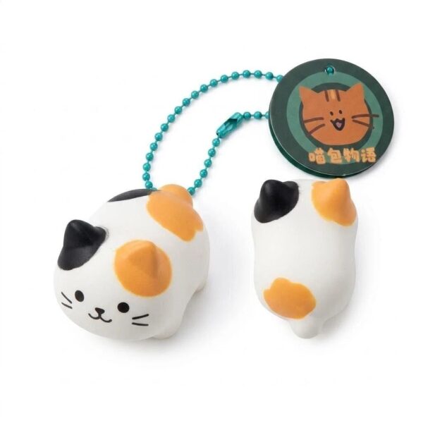 Cute Cat Bread Squishy Keychain Slow Rising Stress Relief Bag Pendant