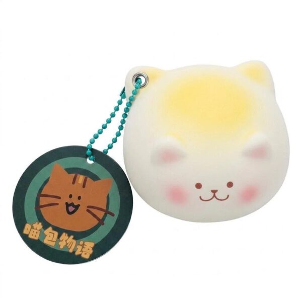 Cute Cat Bread Squishy Keychain Slow Rising Stress Relief Bag Pendant
