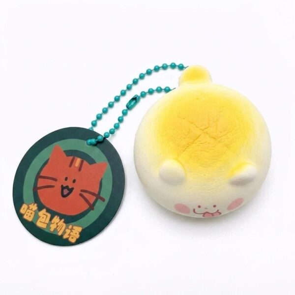 Cute Cat Bread Squishy Keychain Slow Rising Stress Relief Bag Pendant