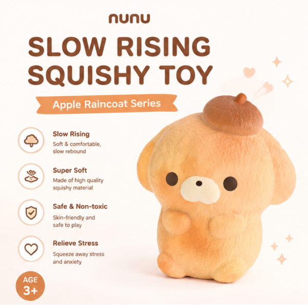 01_english_main Nunu Puppy Bread Squishy Soft Slow Rebound Anxiety Relief Sensory Toy
