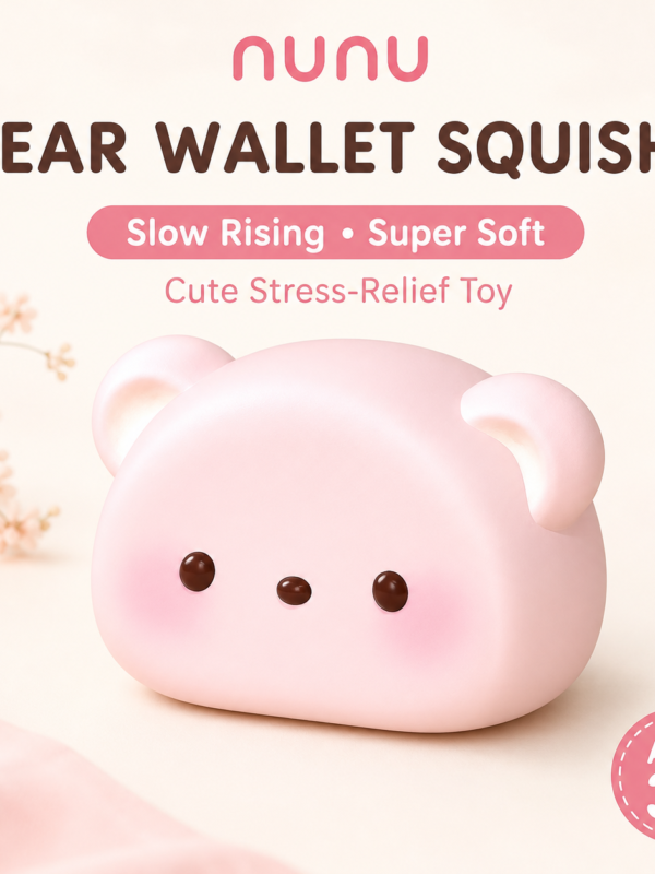 Nunu Bear Wallet Squishy Cute Coin Purse Stress Relief Fidget Toy