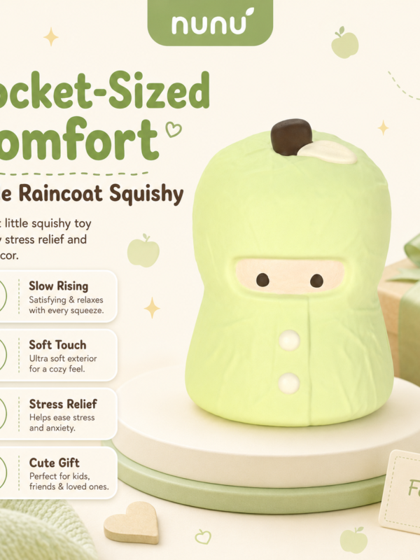 Nunu Apple Raincoat Slow Rising Squishy Stress Relief Toy