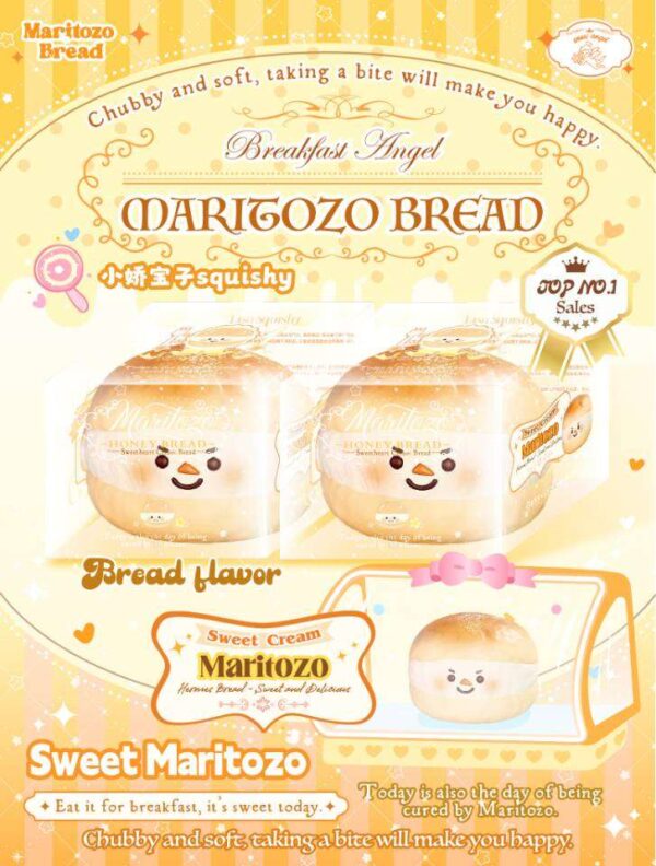 Lisa Snowman Maritozzo Bread Squishy