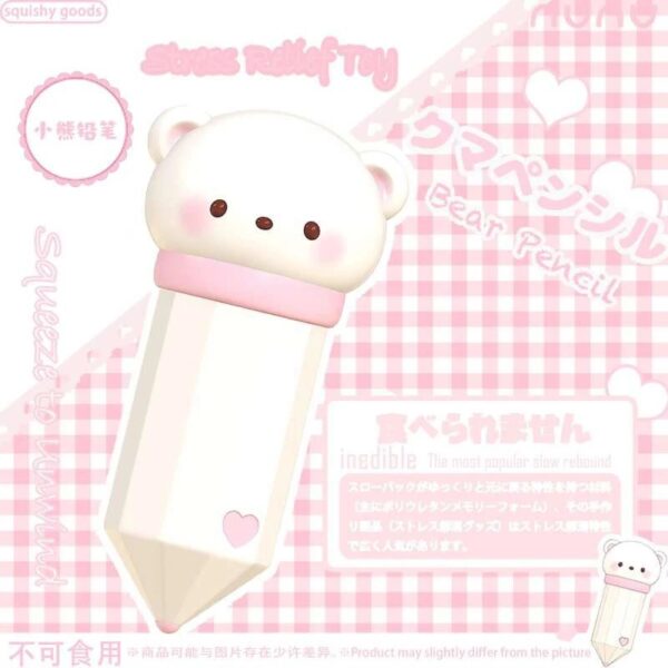 NUNU Bear Pencil‑Shaped Squishy