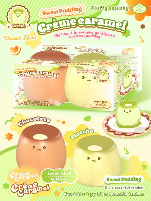 LISA Matcha Chocolate Pudding  Squishy