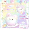Lisa Limited Iridescent Rabbit Bread Squishy