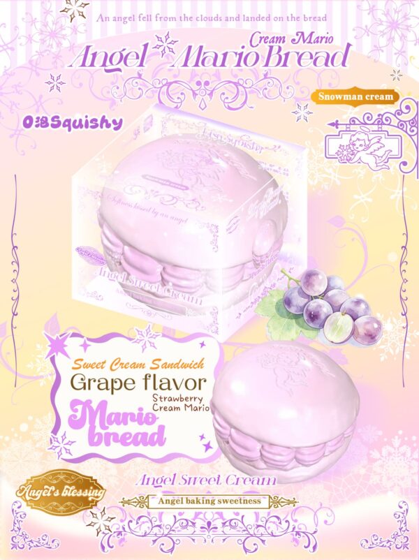 LISA Grape Mario Bread  Squishy