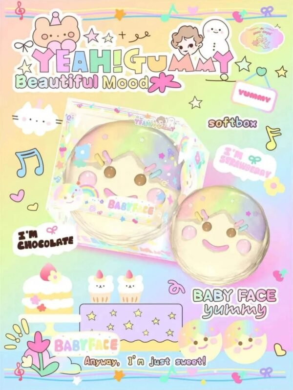 7bd56ce7ffe41840fefd581bef3f636f Lisa Iridescent Big Face Girl Bread Squishy