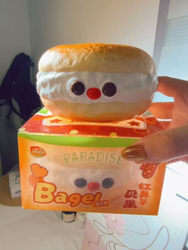 Mido Red Nose Stuffed Bagel Squishy