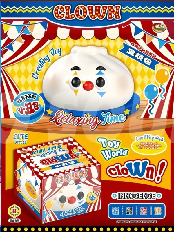 Mido Red Nose Clown Bun Squishy