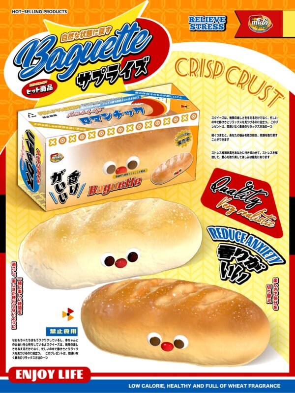 Mido Red Nose Baguette Squishy